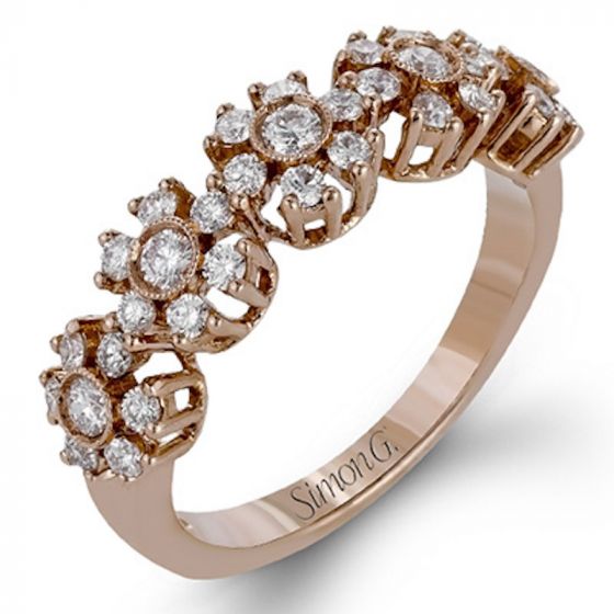 Simon G. 18k Rose Gold Modern Enchantment Diamond Ring