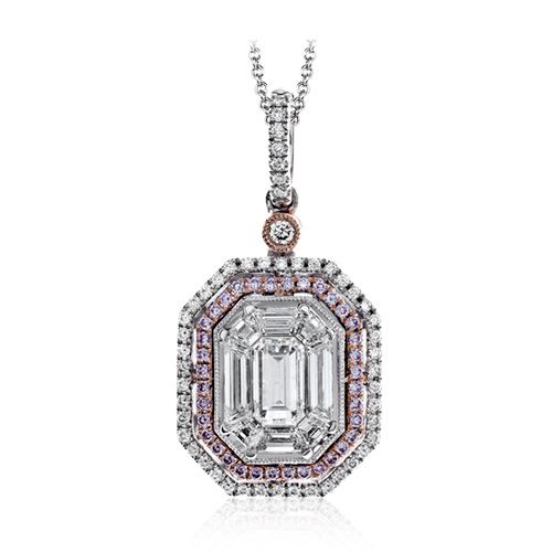 Simon G. 18k White Gold Diamond Pendant