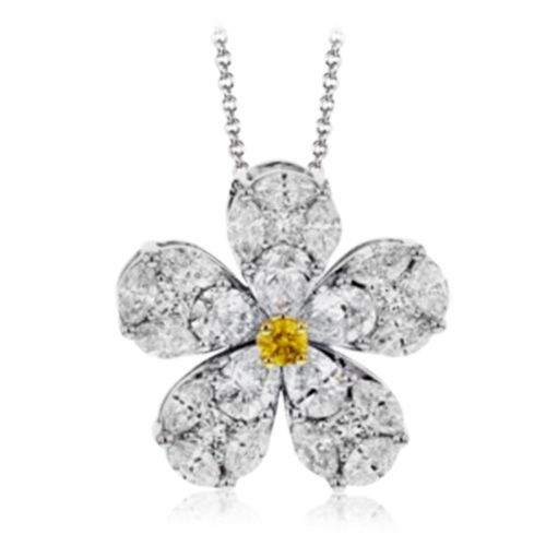 Simon G. 18k White Gold Diamond Pendant