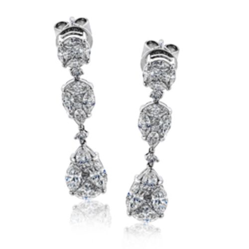 Simon G. 18k White Gold Diamond Earrings
