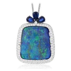 Simon G. 18k White Gold Diamond Pendant