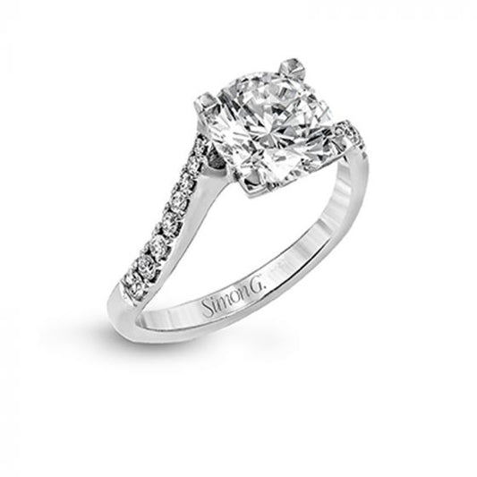 Simon G. 18k White Gold Passion Bypass Engagement Ring
