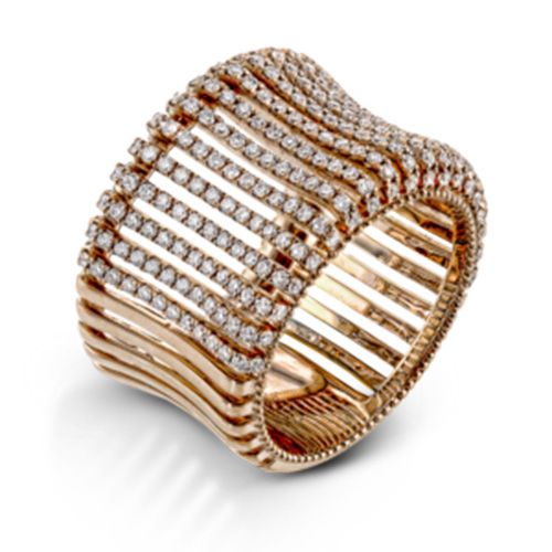 Simon G. 18k White Gold Diamond Ring