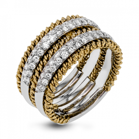 Simon G. 18k White Gold Diamond Ring