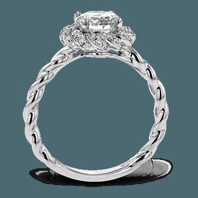 Simon G. 18k White Gold Engagement Ring
