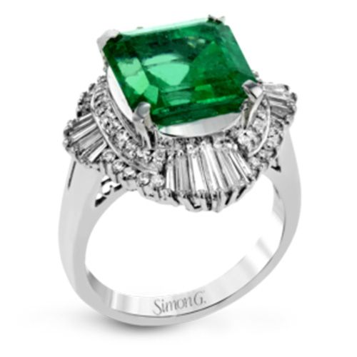 Simon G. 18k White Gold Diamond Ring