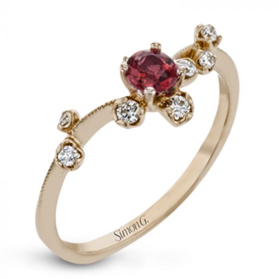 Simon G. 18k Rose Gold Paradise Color Ring, Size 7