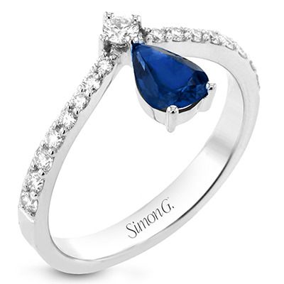 Simon G. 18k White Gold Color Ring