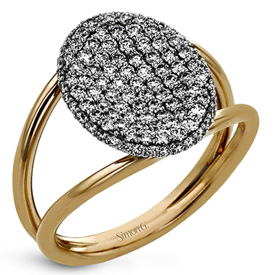 Simon G. 18k Rose & White Gold Sg Right Hand Ring, Size 7