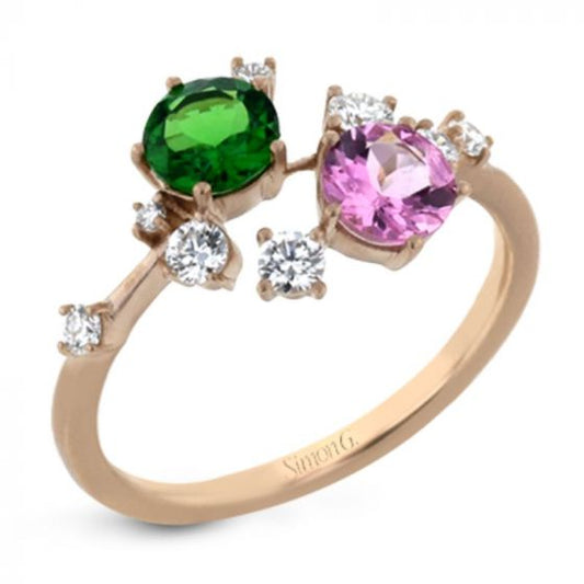 Simon G. 18k Rose Gold Paradise Color Ring, Size 7