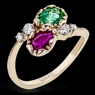 Simon G. 18k Rose Gold Paradise Color Ring, Size 7