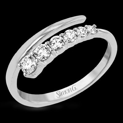 Simon G. 18k White Gold Harmonie Right Hand Ring, Size 7