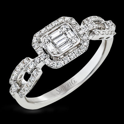 Simon G. 18k White Gold Sg Right Hand Ring, Size 7