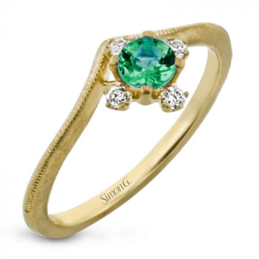 Simon G. 18k Yellow Gold Sg Color Ring, Size 7