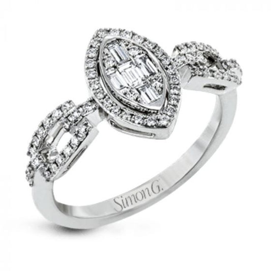 Simon G. 18k White Gold Sg Right Hand Ring, Size 7