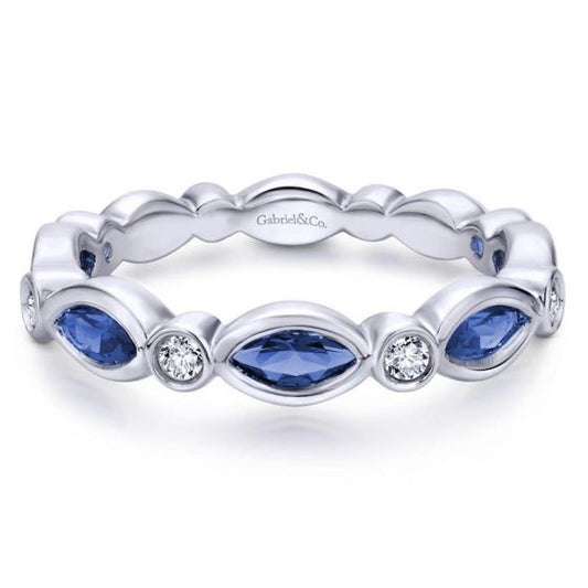 Gabriel & Co. 14k White Gold Stackable Ring
