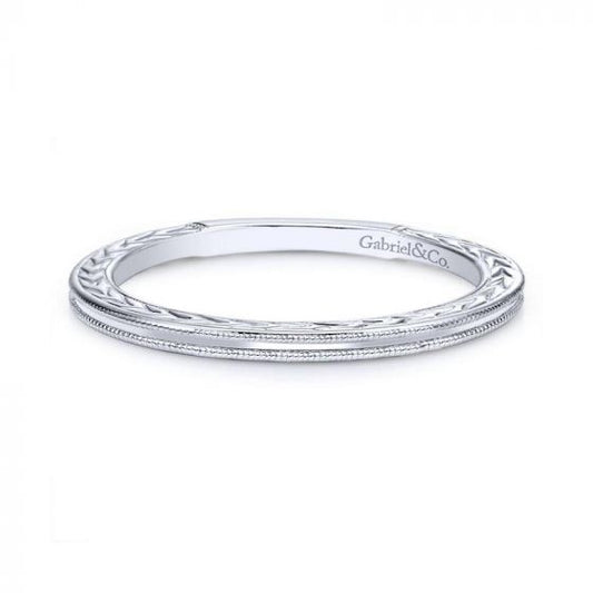 Gabriel & Co. 14k White Gold Stackable Ring