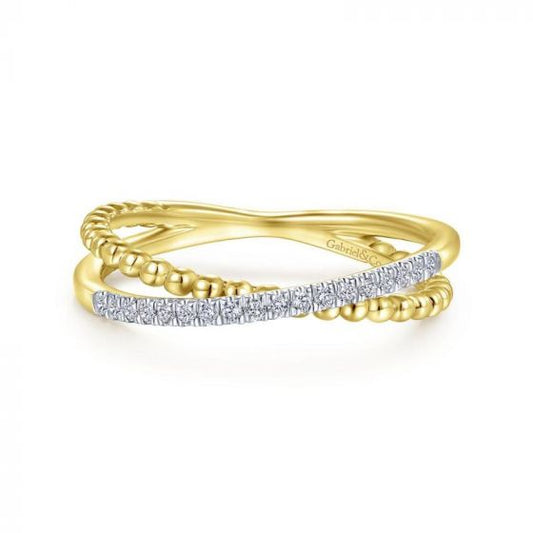 Gabriel & Co. 14k Yellow Gold Bujukan Diamond Ring