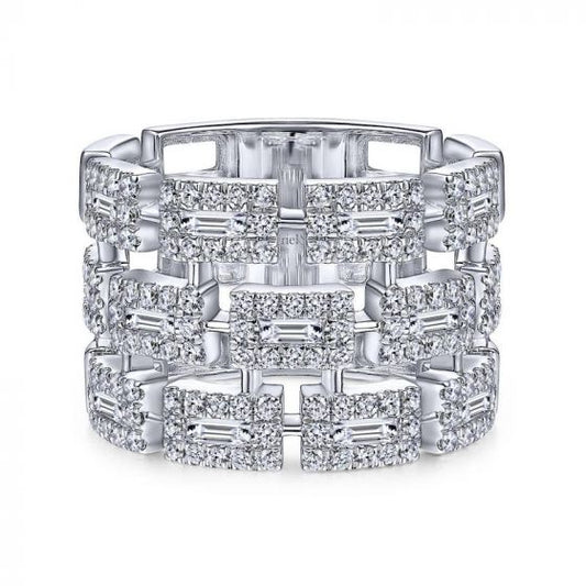 Gabriel & Co. 14k White Gold Lusso Diamond Ring