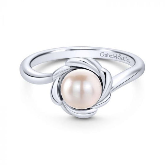 Gabriel & Co. Sterling Silver Grace Pearl Ring