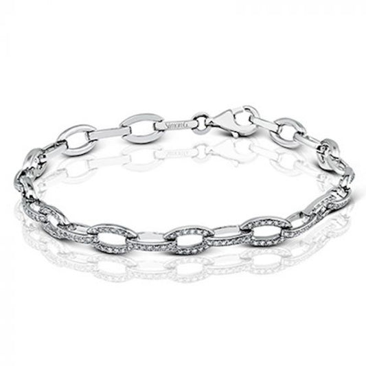 Simon G. 18k White Gold Modern Enchantment Diamond Bracelet