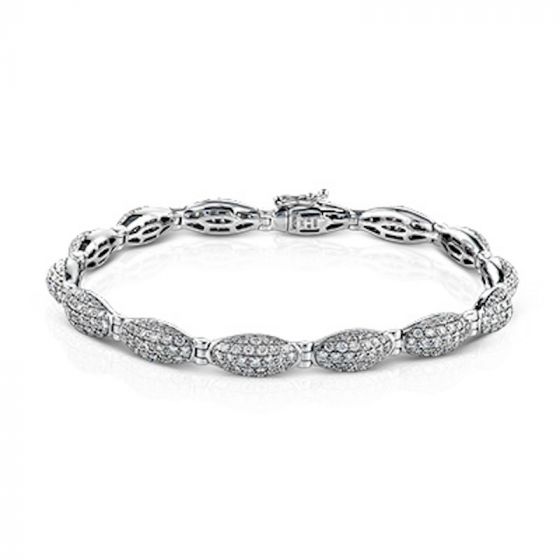 Simon G. 18k White Gold Modern Enchantment Diamond Bracelet