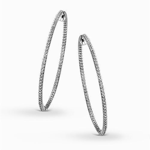 Simon G. 18k White Gold Diamond Earrings