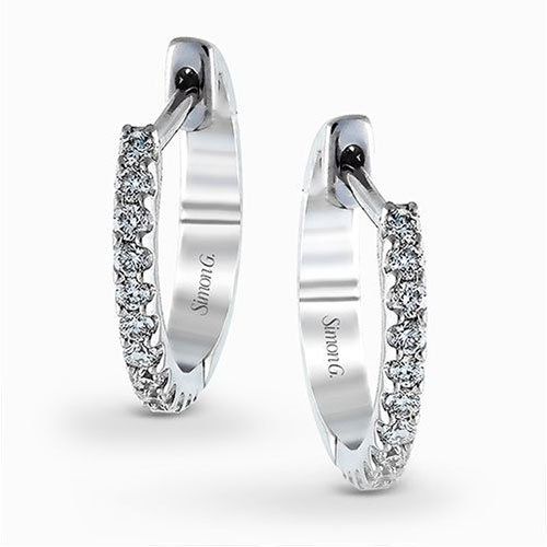 Simon G. 18k White Gold Diamond Earrings