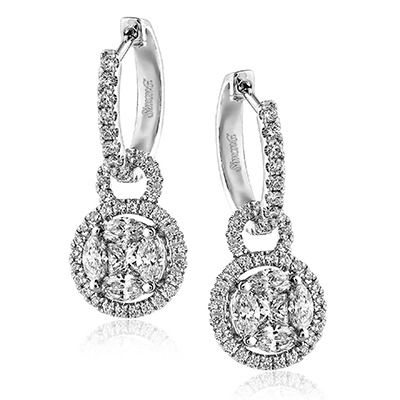 Simon G. 18k White Gold Earrings