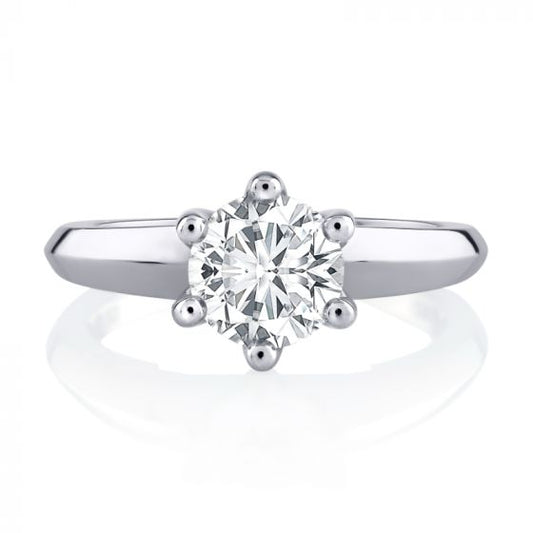A. Jaffe Classic 6 Prong Solitaire Engagement Ring
