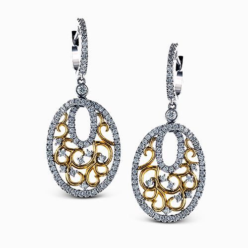 Simon G. 18k Two-Tone Gold Diamond Earrings