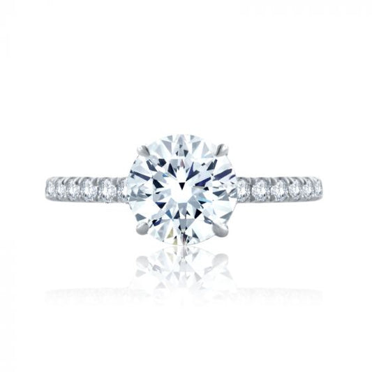 A. Jaffe Statement Round Quilted Engagement Ring