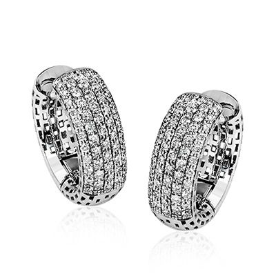 Simon G. 18k White Gold Hoop Earrings