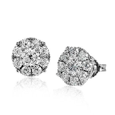 Simon G. 18k White Gold Earrings