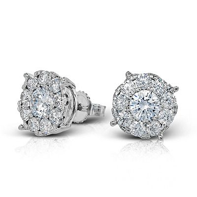 Simon G. 18k White Gold Earrings