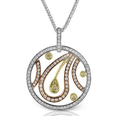 Simon G. 18k White Yellow And Rose Gold Pendant
