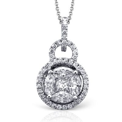 Simon G. 18k White Gold Pendant