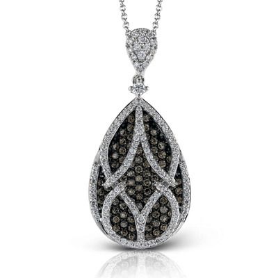 Simon G. 18k White And Brown Gold Pendant