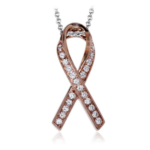 Simon G. 18k Rose Gold Diamond Pendant