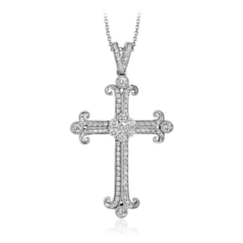 Simon G. 18k White Gold Diamond Pendant