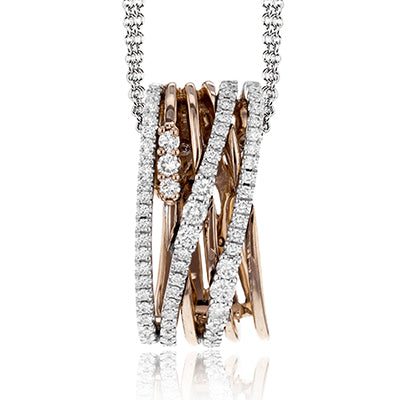 Simon G. 18k Rose & White Gold Clio Pendant
