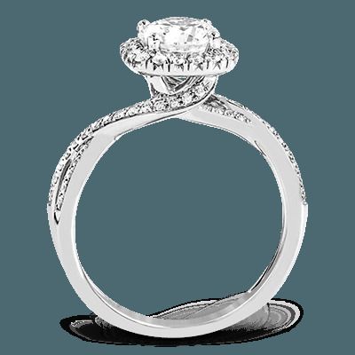 Simon G. 18k White Gold Engagement Ring