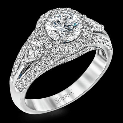 Simon G. 18k White Gold Engagement Ring