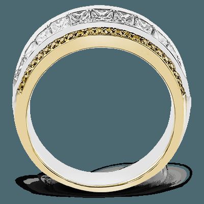 Simon G. 18k Yellow And White Gold Anniversary Ring