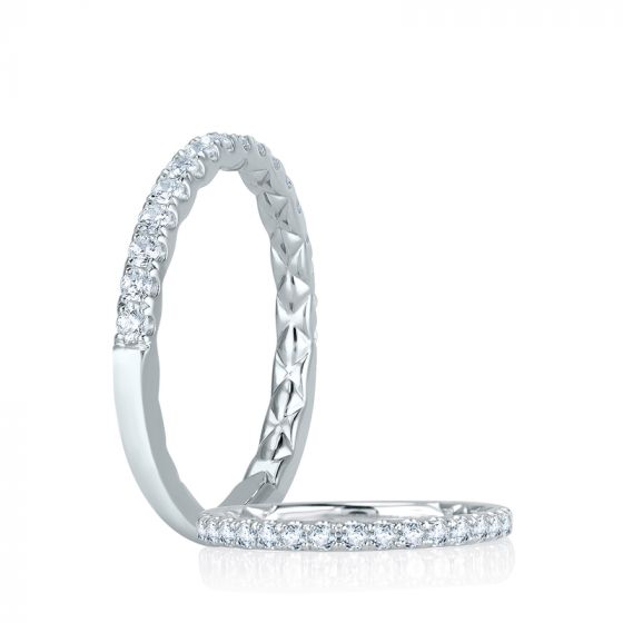 A. Jaffe Pave Diamond Band with Signature A.JAFFE Quilts Interior