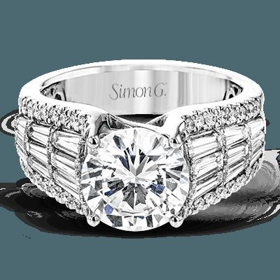 Simon G. 18k White Gold Engagement Ring