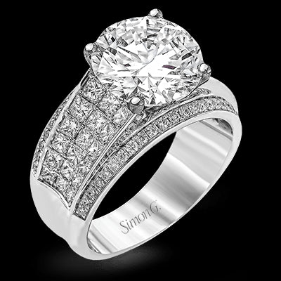 Simon G. 18k White Gold Engagement Ring