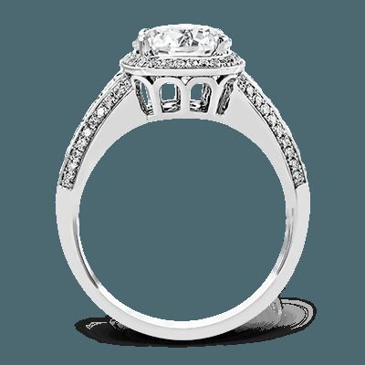 Simon G. 18k White Gold Engagement Ring