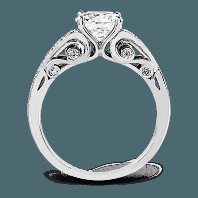 Simon G. 18k White Gold Engagement Ring