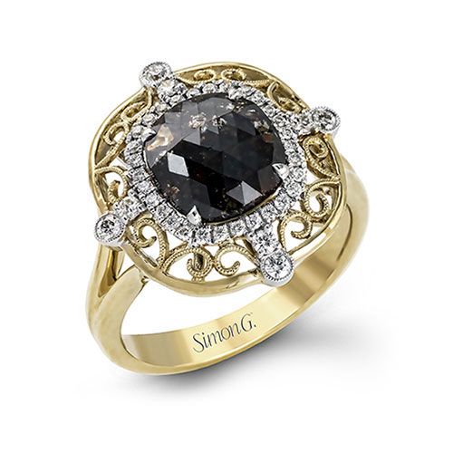 Simon G. 18k Two Tone Gold Diamond Ring